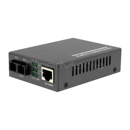 Fiber Media Converter, 10/100/1000M 850nm Dual Fiber MM 550M, SC ...