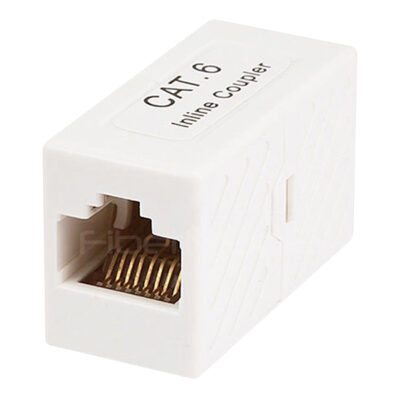 CAT.6 UTP Inline Coupler RJ45-RJ45, Block Type, White #IC-C6URJ45BWH ...