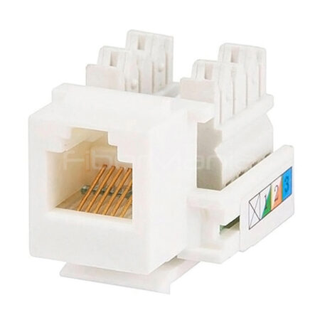 CAT.3 RJ12 6P6C Toolless Keystone Jack, 110 Type, White | FiberMania ...